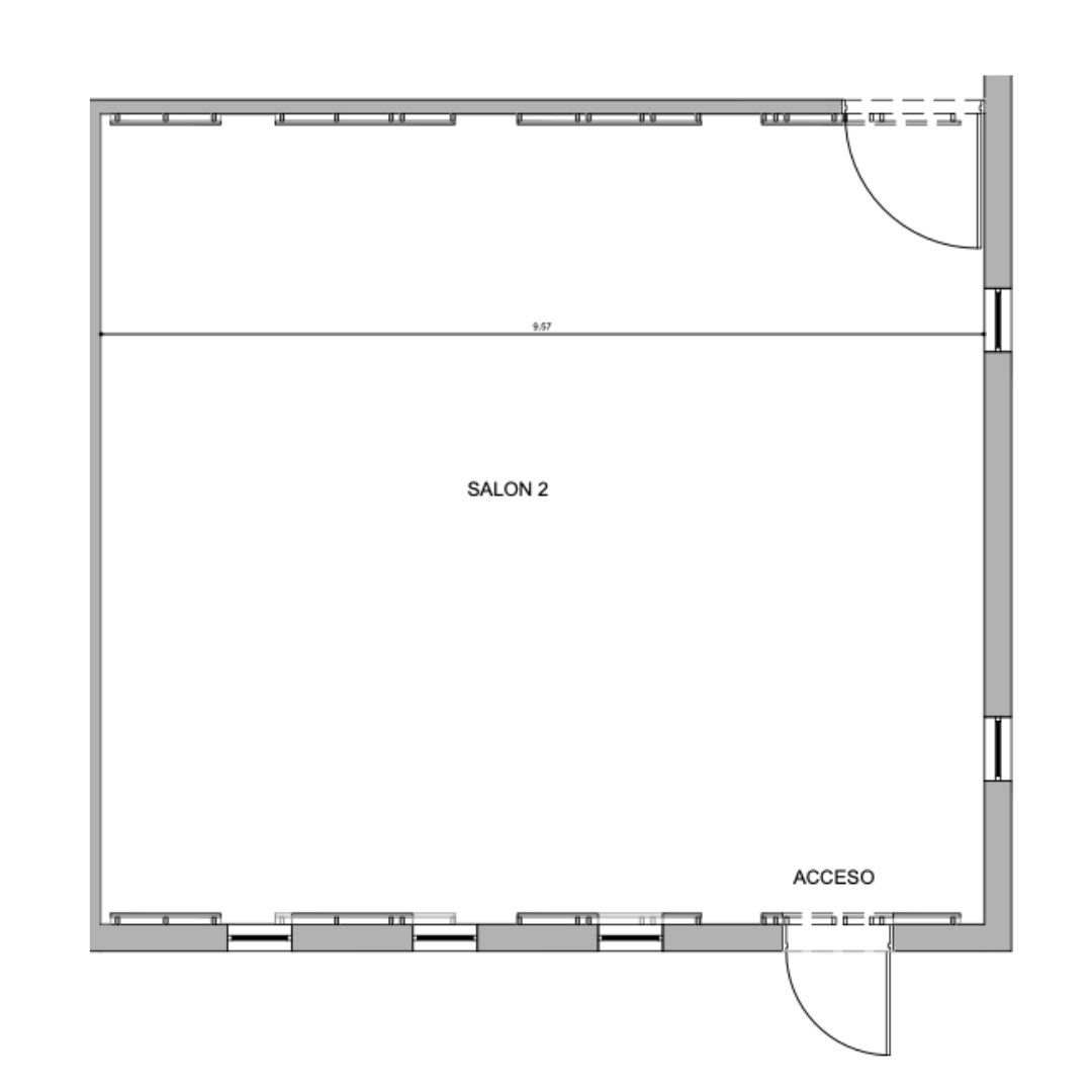 Salón Cielo - Plano - Casa Tibaná